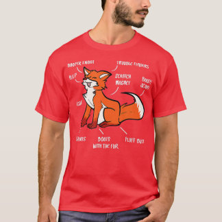 Anatomy Of A Fox Fox Lover T-Shirt