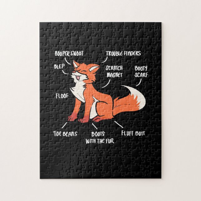 Anatomy Of A Fox Jigsaw Puzzle (Vertical)