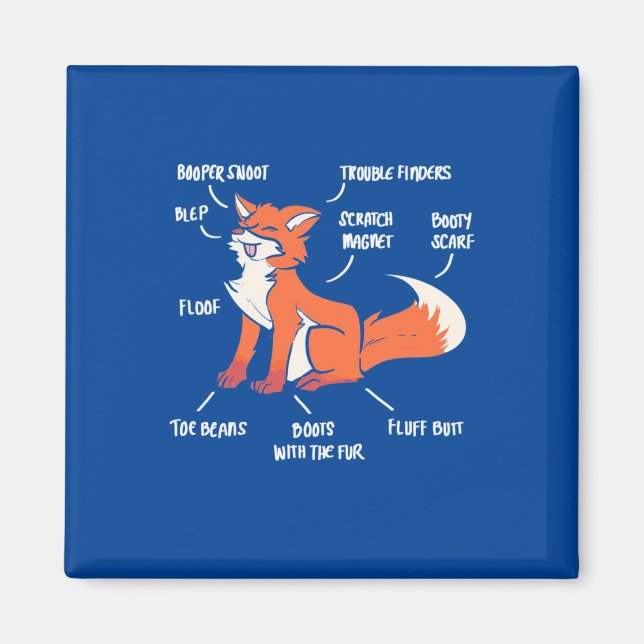Anatomy Of A Fox Magnet (Front)