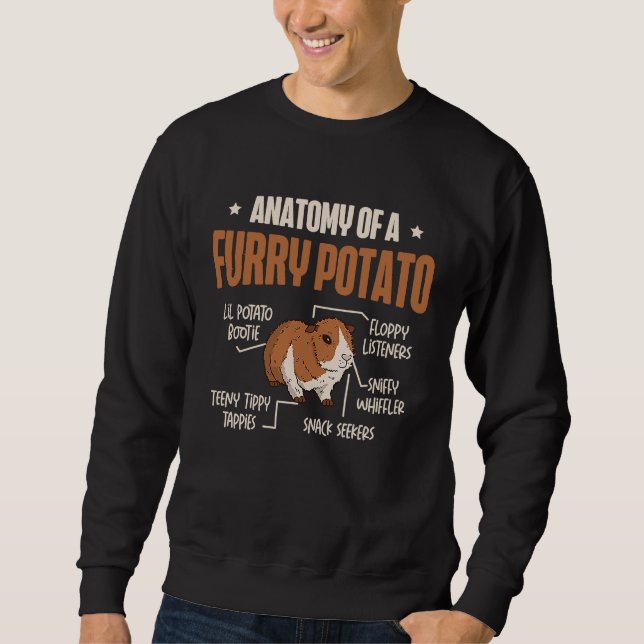 Anatomy Of A Furry Potato Guinea Pig Sweatshirt (Front)
