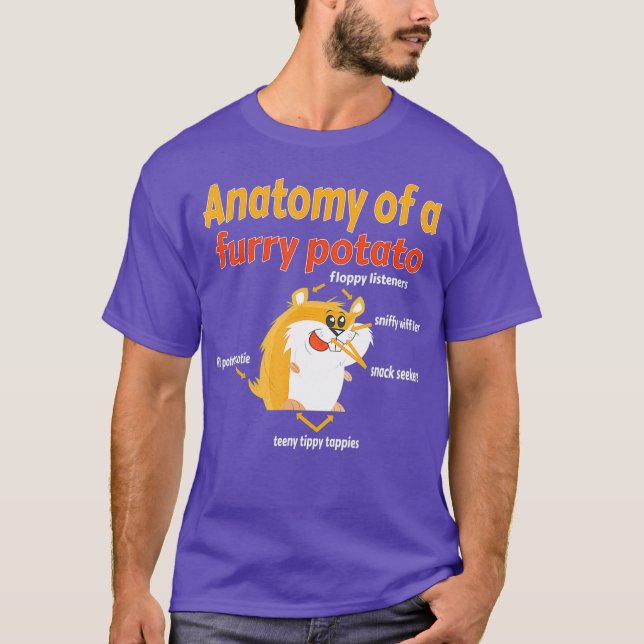 Anatomy of a furry potato kid size T-Shirt (Front)