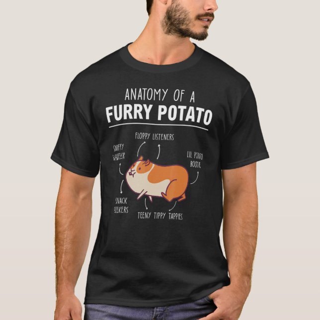 Anatomy Of A Furry Potato Outfit For Guinea Pig T-Shirt (Front)