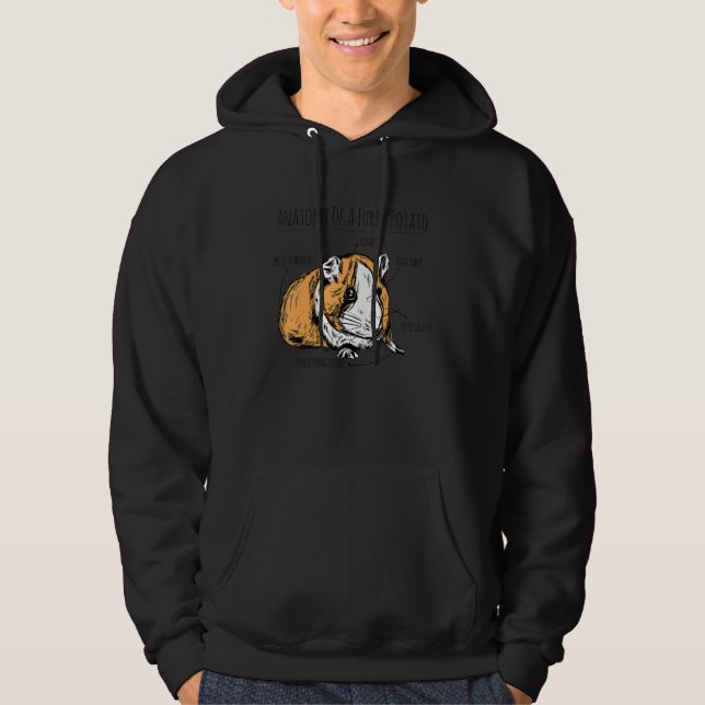 Anatomy Of A Furry Potatoe Graphic Owner Pet Cavy  Hoodie (Front)