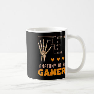 Anatomy Of A Gamer Bone Hand Gamers Gaming Gamblin Coffee Mug