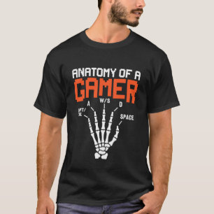 Anatomy Of A Gamer Funny Gamer T-Shirt
