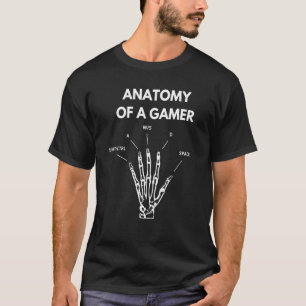 Anatomy Of A Gamer Hand Skeleton T-Shirt