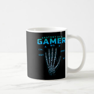 Anatomy Of A Gamer Shirt Skeleton Hand Video Game Coffee Mug