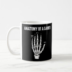 Anatomy Of A Gamer Skeleton Hand Coffee Mug