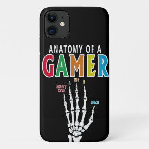 Anatomy Of A Gamer Skeleton Hand Funny Case 