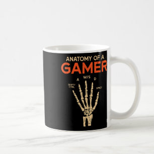 Anatomy Of A Gamer Skeleton Hand Funny Men Boys Ki Coffee Mug