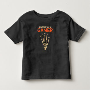 Anatomy Of A Gamer Skeleton Hand Funny  Toddler T-Shirt