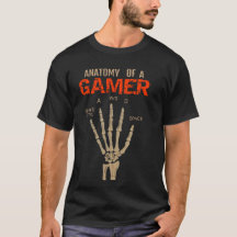 Anatomy of a Gamer Skeleton Hand Keyboard T-Shirt