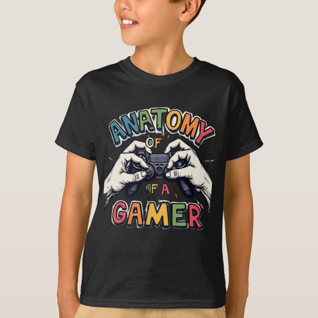 Anatomy of a Gamer T-Shirt - Retro Gamer Tee (Front)