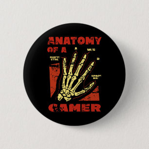 Anatomy Of A Gamer Video Game Player Gamer 1 6 Cm Round Badge
