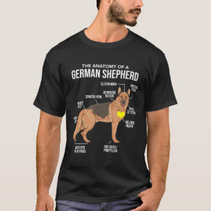 Anatomy Of A German Shepherd   Dog     T-Shirt