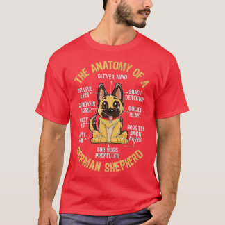 Anatomy of a German Shepherd T  Funny Dog Lover Gi T-Shirt