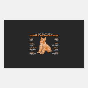 Anatomy Of A Giant Schnauzer Dogs Funny Gift Rectangular Sticker