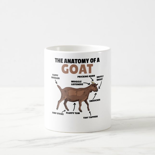 Anatomy Of A Goat Cute Goats Explanation Coffee Mug (Center)