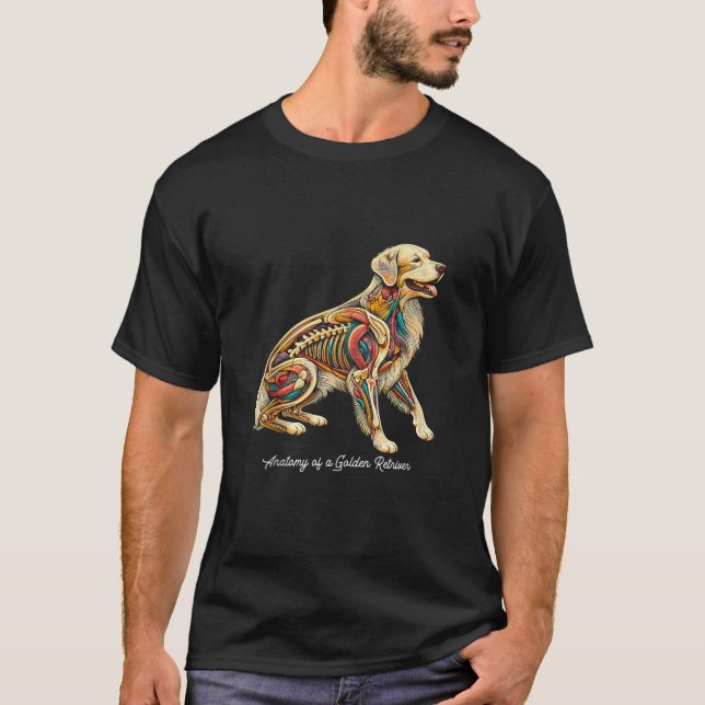 Anatomy of a Golden retriever dog owners Dad Mum P T-Shirt (Front)