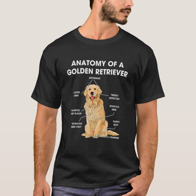 Anatomy of a Golden Retriever Dog T-Shirt (Front)