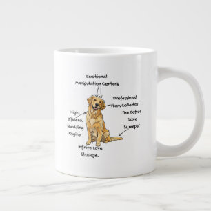 Anatomy of a Golden Retriever - Funny Dog Mom/Dad  Large Coffee Mug