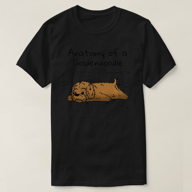 Anatomy Of A Goldendoodle Dog Premium  T-Shirt (Design Front)