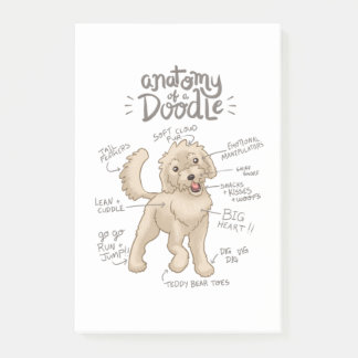 Anatomy of a Goldendoodle Post-it Notes