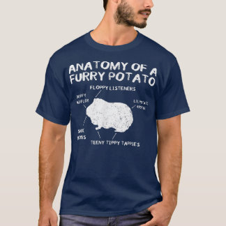 Anatomy Of A Guinea Pig Funny Furry Potato Pet Gif T-Shirt