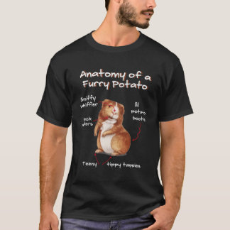Anatomy Of A Guinea Pig Funny Furry Potato Pet Gif T-Shirt