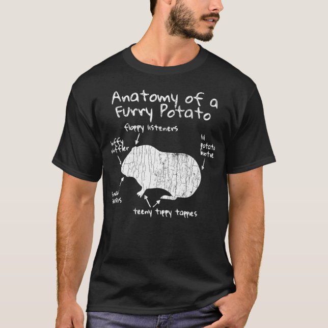 Anatomy Of A Guinea Pig Funny Owner Graphic Premiu T-Shirt (Front)