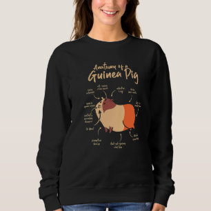 Anatomy Of A Guinea Pig Graphic Owner Pet Cavy Ani Sweatshirt