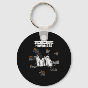 Anatomy Of A Havanese Funny Dog Owner Gift Key Ring