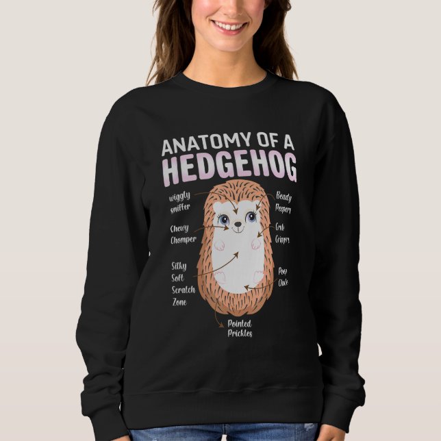 Anatomy Of A Hedgehog Hedgie Girl Pet Women Sweatshirt (Front)