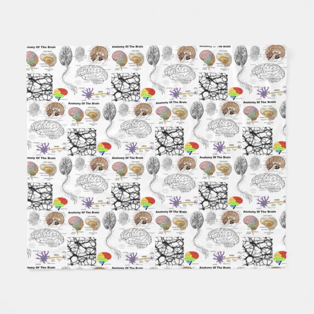 Anatomy Of a Human Brain popular Fleece Blanket (Front (Horizontal))