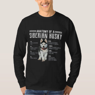 Anatomy Of A Husky Print Siberian Dog Fans Tee Pro