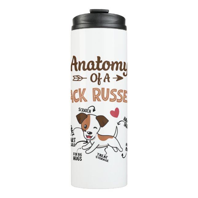 Anatomy Of A Jack Russell Terrier Thermal Tumbler (Front)