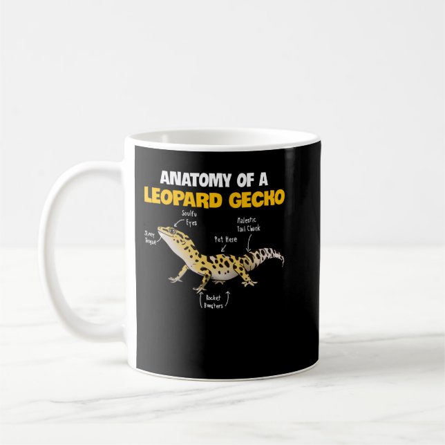 Anatomy Of A Leopard Gecko  Coffee Mug (Left)