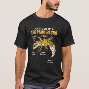 Anatomy Of A Leopard Gecko Lizard Animal Reptile T-Shirt