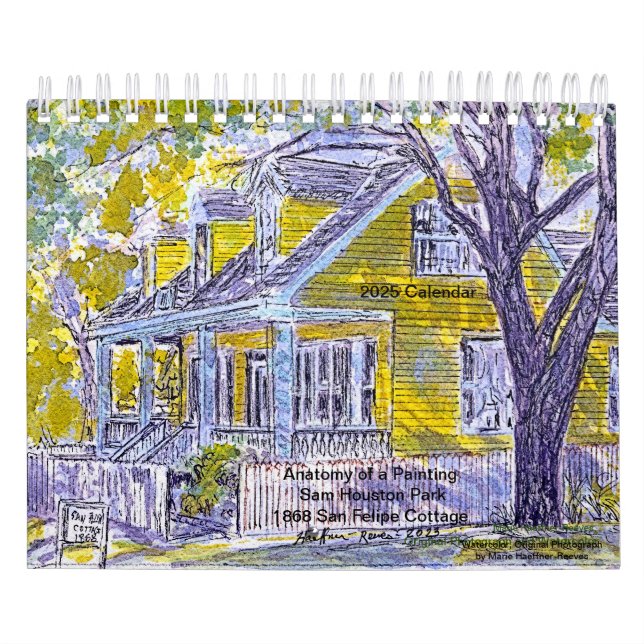 Anatomy of a Painting: Sam Houston Park 1868  Home Calendar (Cover)