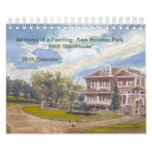 Anatomy of a Painting: Sam Houston Park 1905  Home Calendar