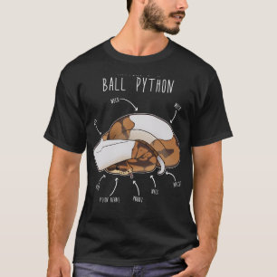 Anatomy Of A Piebald Ball Python T-Shirt