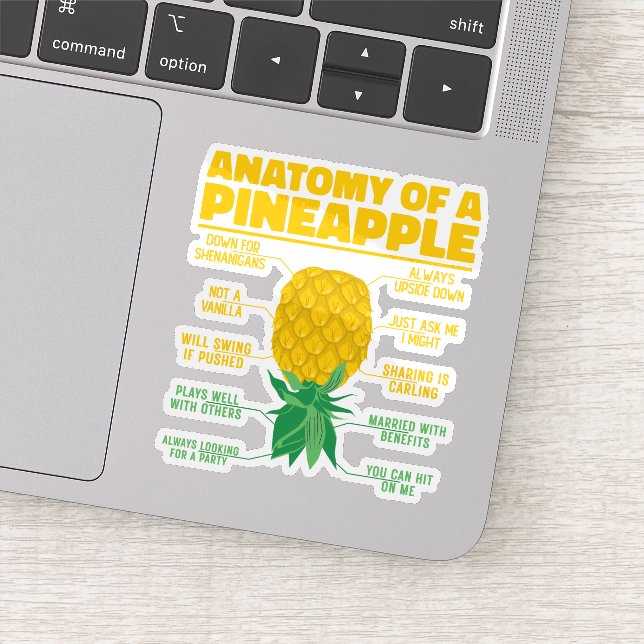 Anatomy Of A Pineapple Funny Pineapple Lovers Cool (Detail)