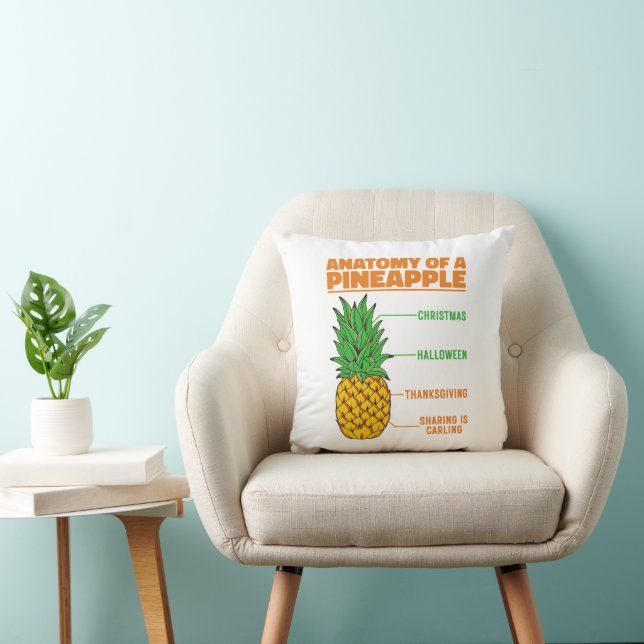 Anatomy Of A Pineapple Lovers Holidays Family Cool Cushion (Chair)