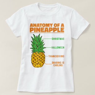 Anatomy Of A Pineapple Lovers Holidays Family Cool T-Shirt