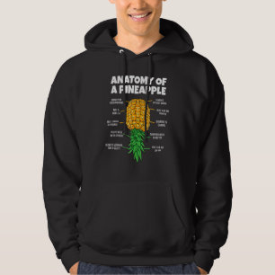 Anatomy Of A Pineapple Swinger Upside Down Pineap Hoodie