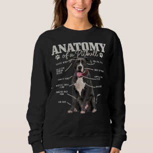 Anatomy Of A Pitbull Dog Funny Cute Pitbull Mum Pi Sweatshirt