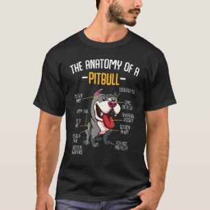 Anatomy Of A Pitbull Funny Cute Dog Pet Animal Lov T-Shirt