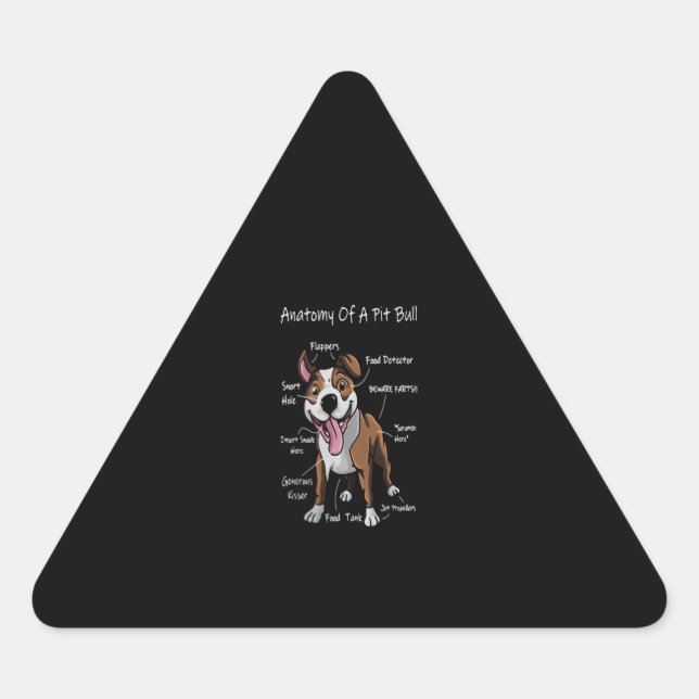 Anatomy of a Pitbull Triangle Sticker (Front)