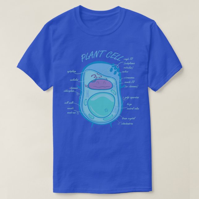 Anatomy Of A Plant Cell Biology T-Shirt (Design Front)