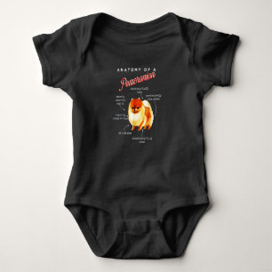 Anatomy Of A Pomeranian Soft Zone Gift Baby Bodysuit